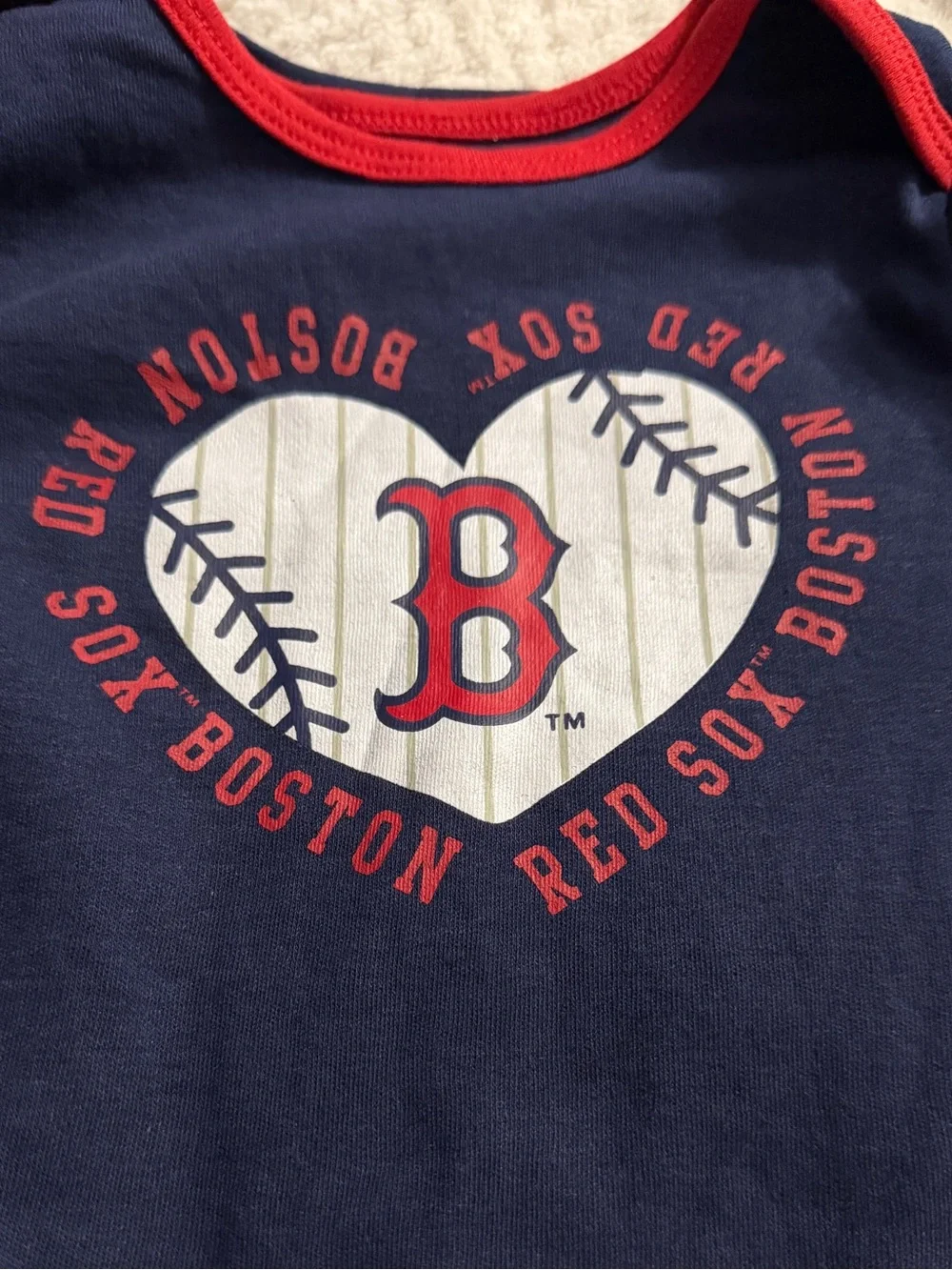 Infant Baby Genuine Merchandise MLB Boston Red Sox Bodysuit 3 pack